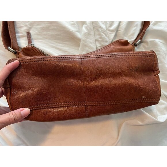 Spikes and Sparrow Genuine Leather Handbag Shoulder Bag Tan Brown Tote - Picture 7 of 16